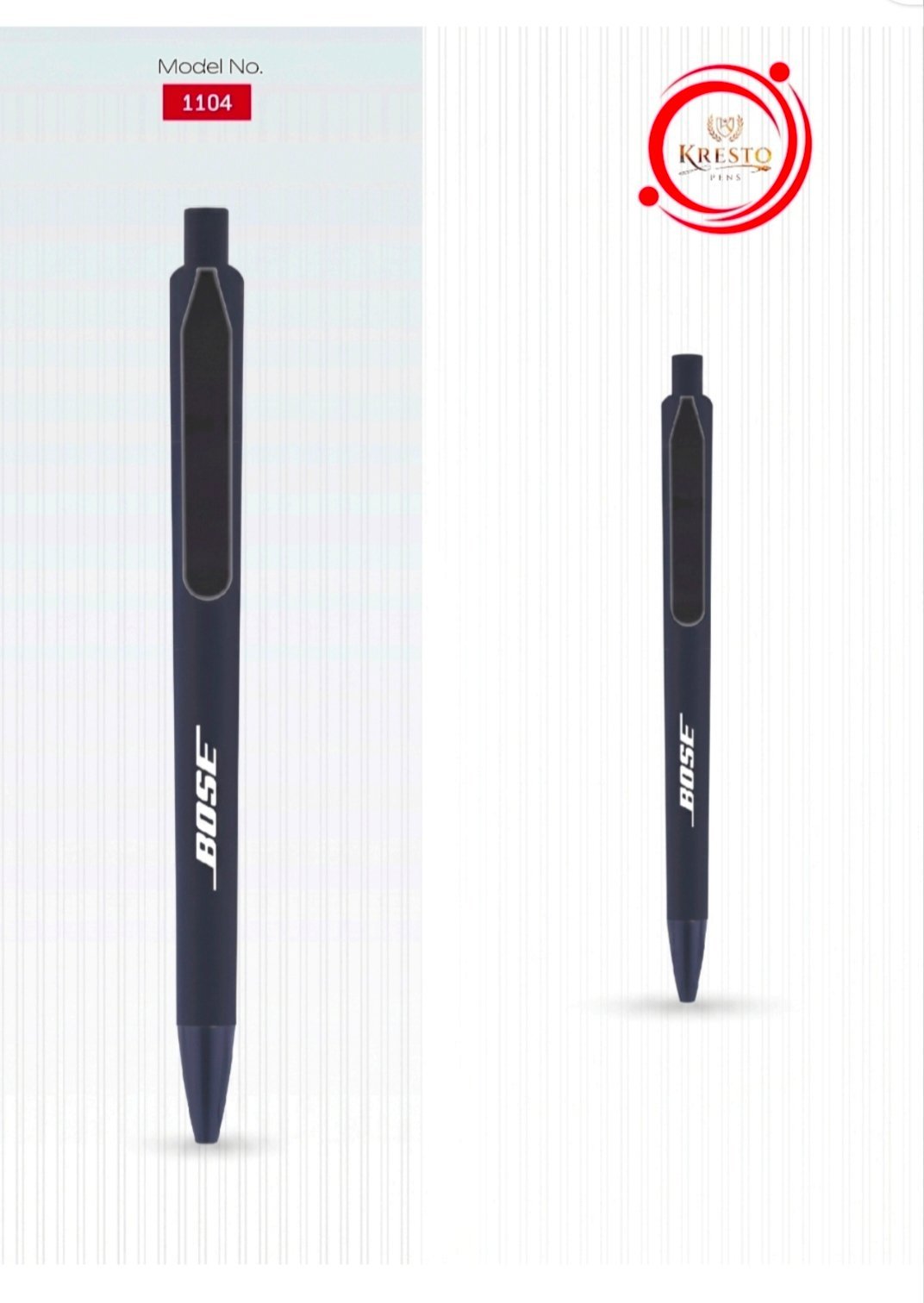Kresto Plastic Pen — model number printed on the pen