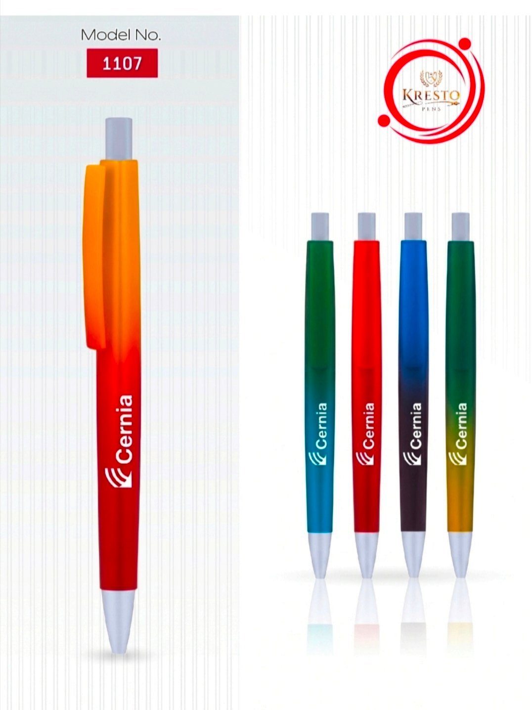 Kresto Plastic Pen — model number printed on the pen