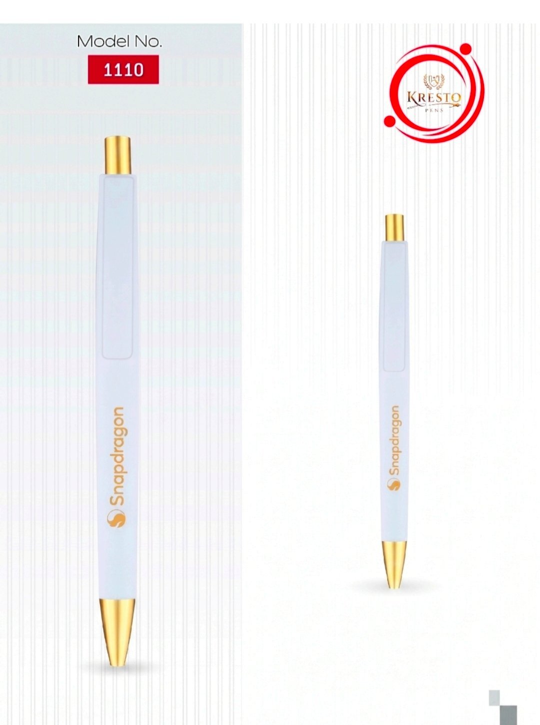 Kresto Plastic Pen — model number printed on the pen