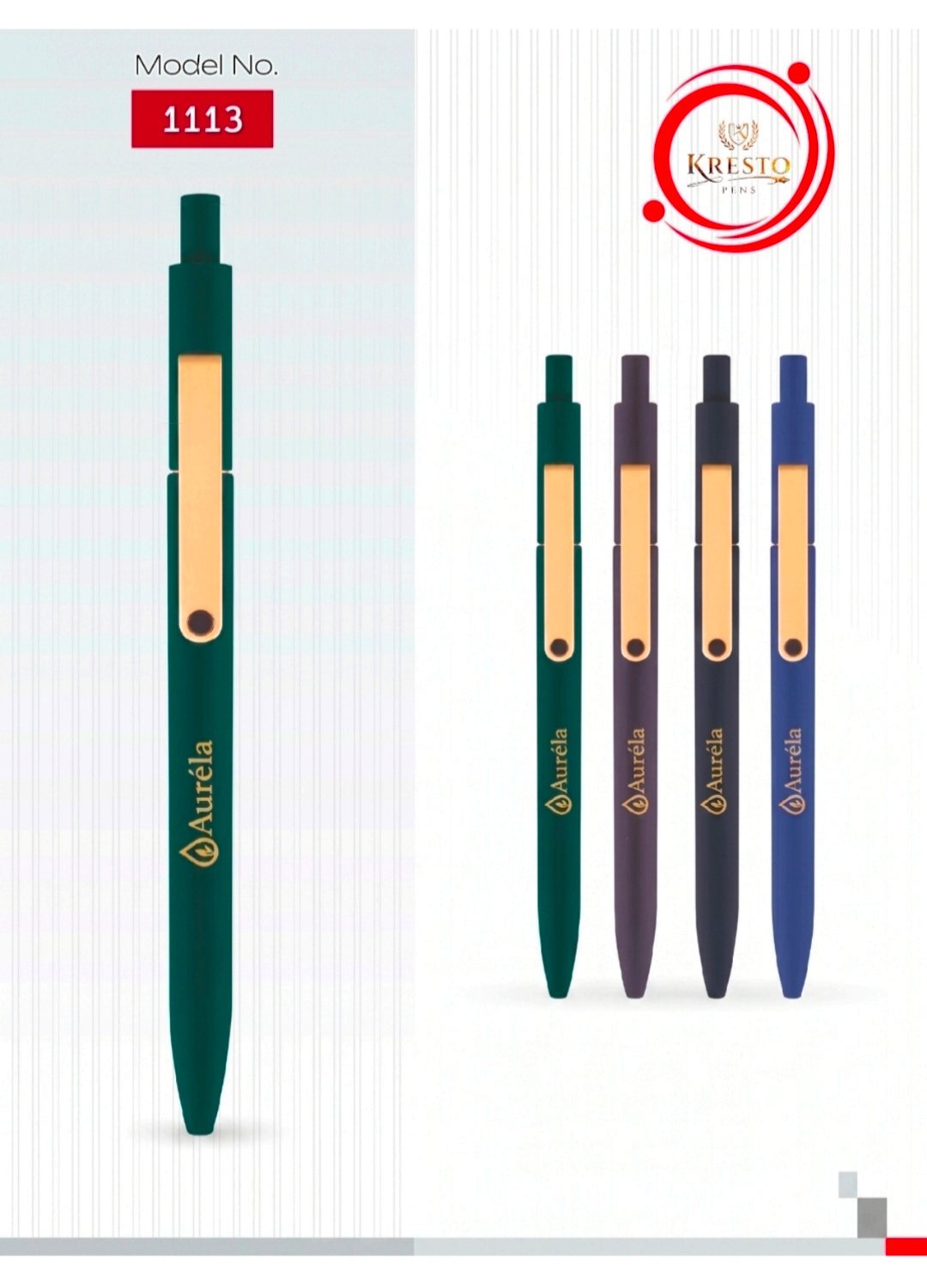 Kresto Plastic Pen — model number printed on the pen