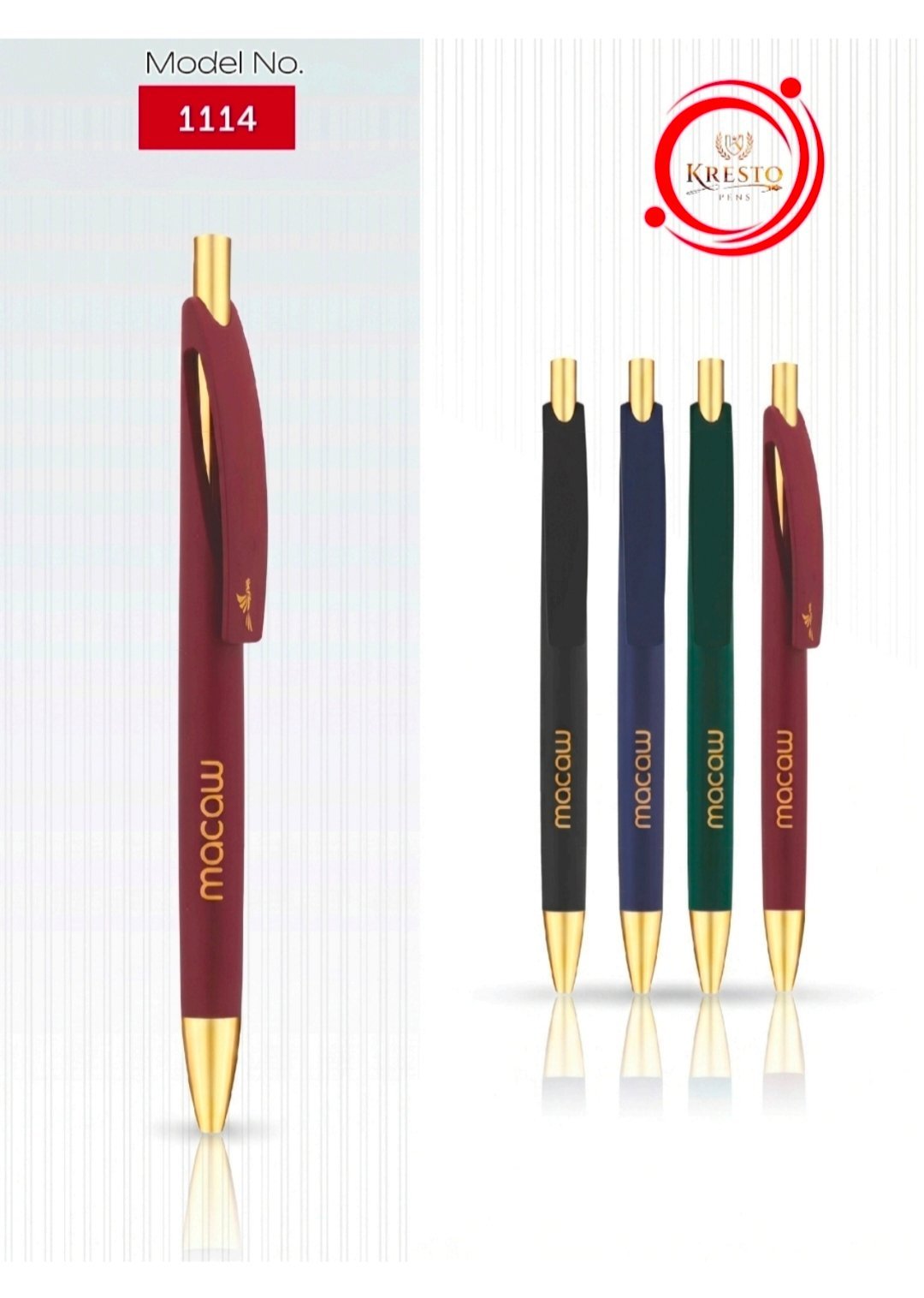 Kresto Plastic Pen — model number printed on the pen