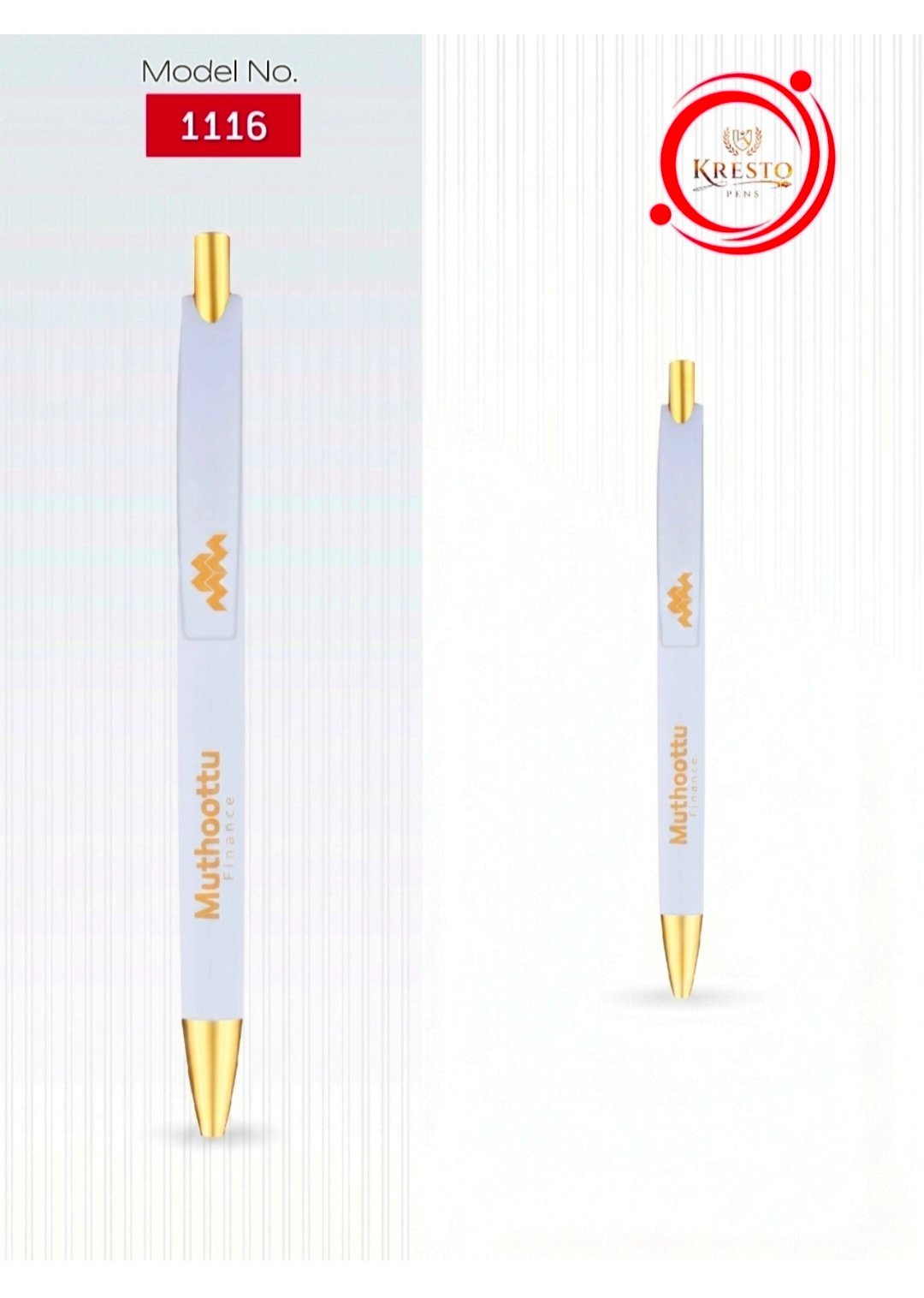Kresto Plastic Pen — model number printed on the pen
