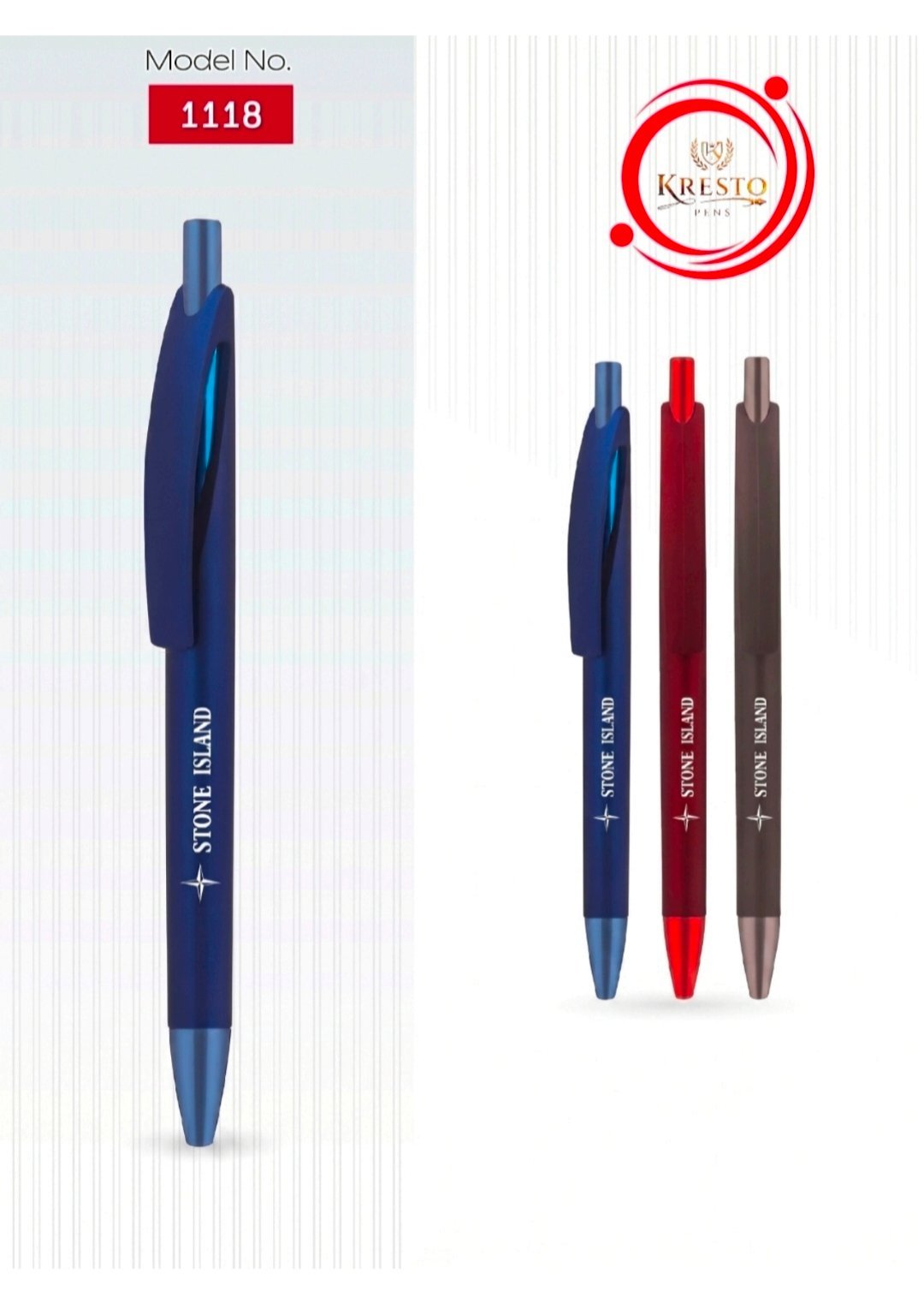 Kresto Plastic Pen — model number printed on the pen