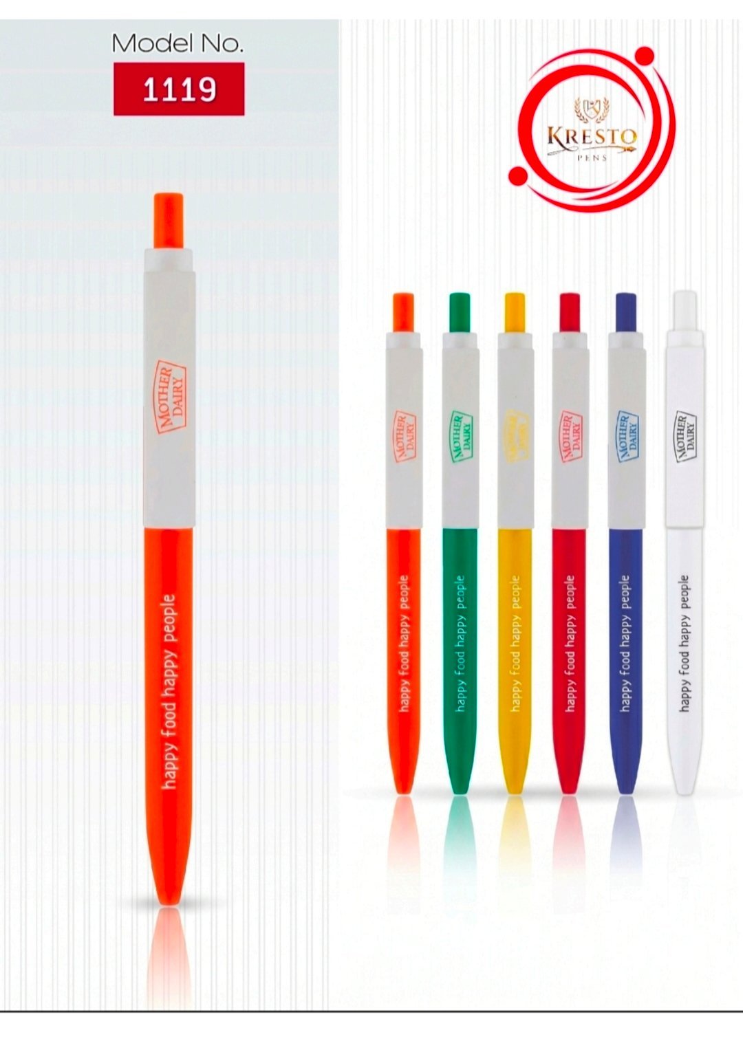 Kresto Plastic Pen — model number printed on the pen