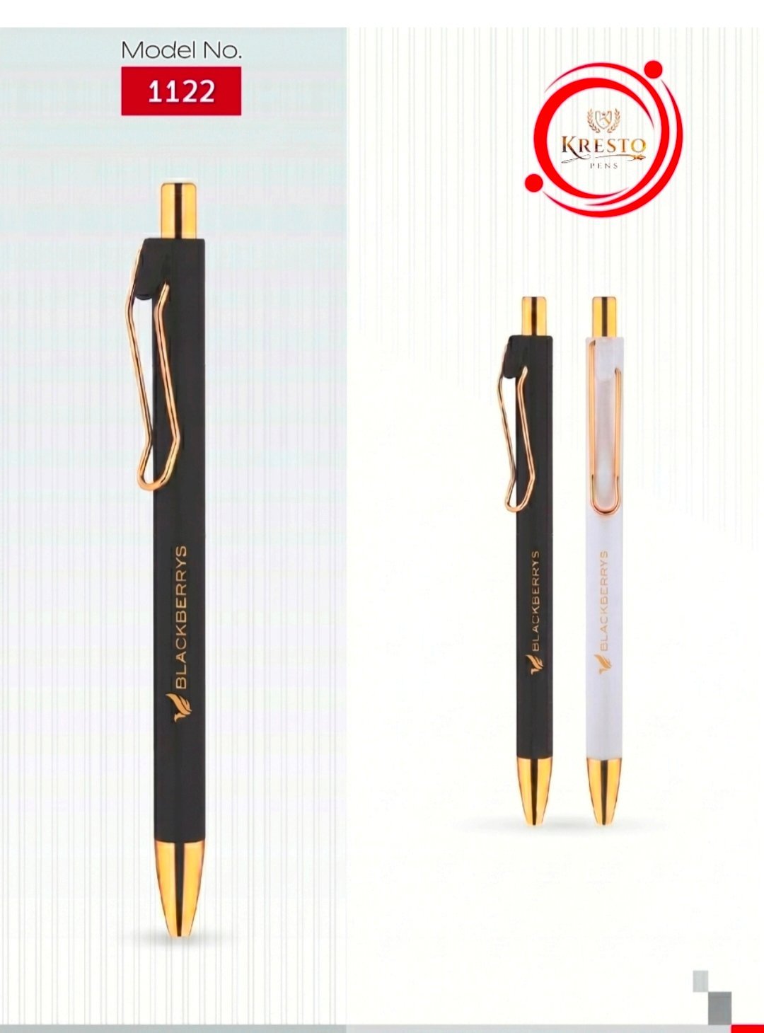 Kresto Plastic Pen — model number printed on the pen