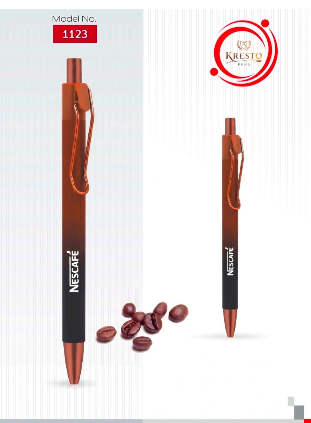 Kresto Plastic Pen — model number printed on the pen