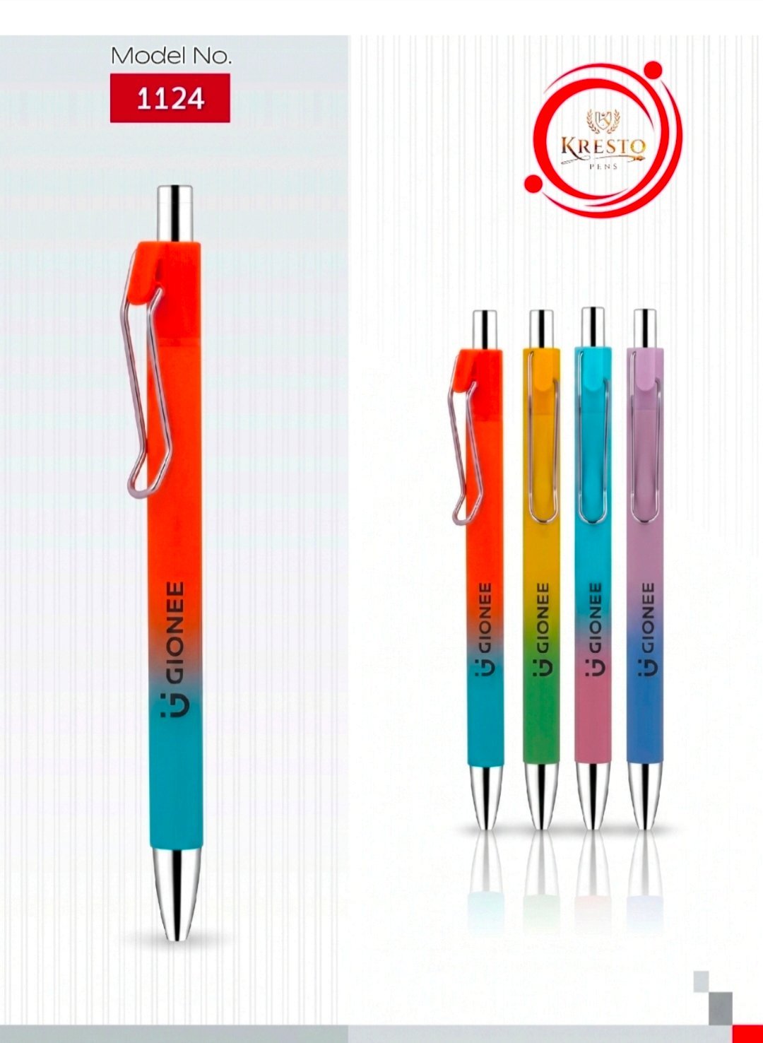 Kresto Plastic Pen — model number printed on the pen