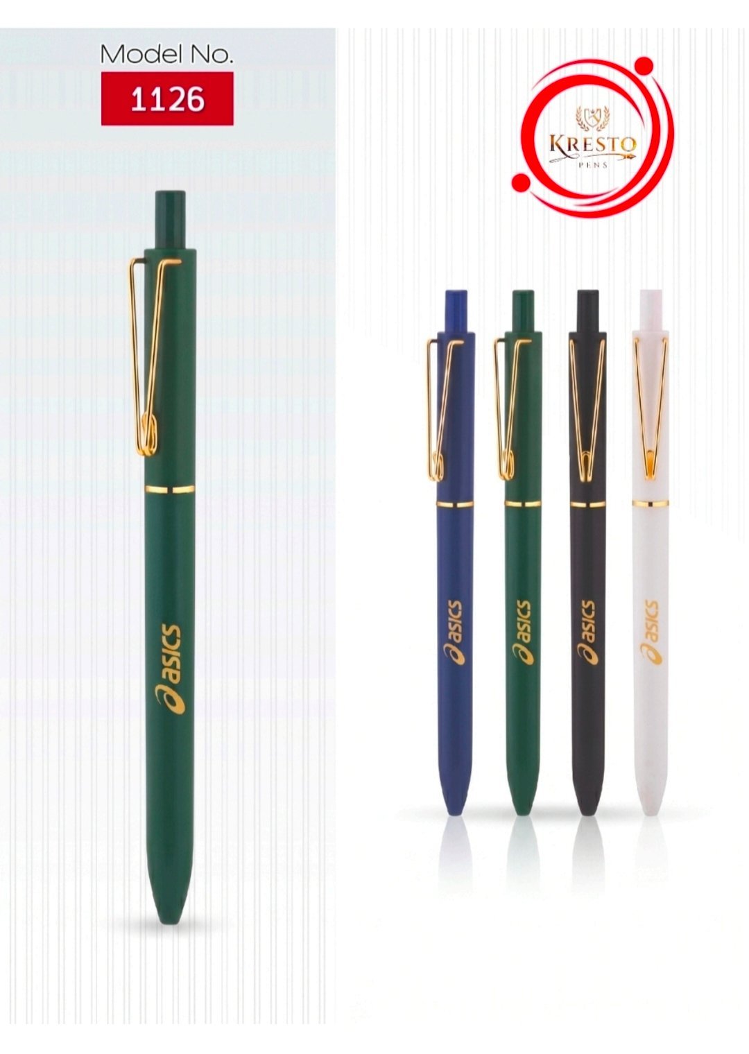 Kresto Plastic Pen — model number printed on the pen