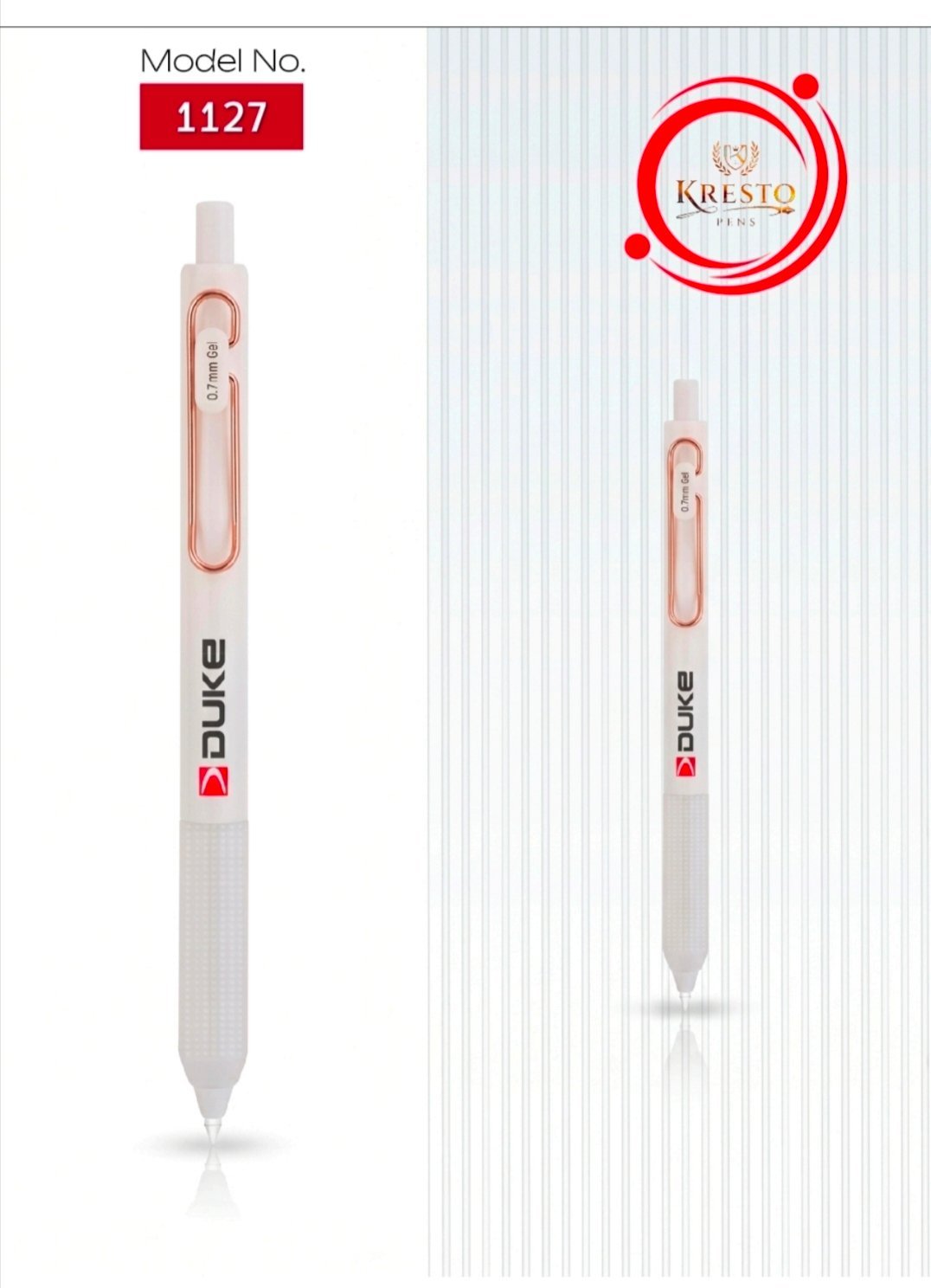Kresto Plastic Pen — model number printed on the pen