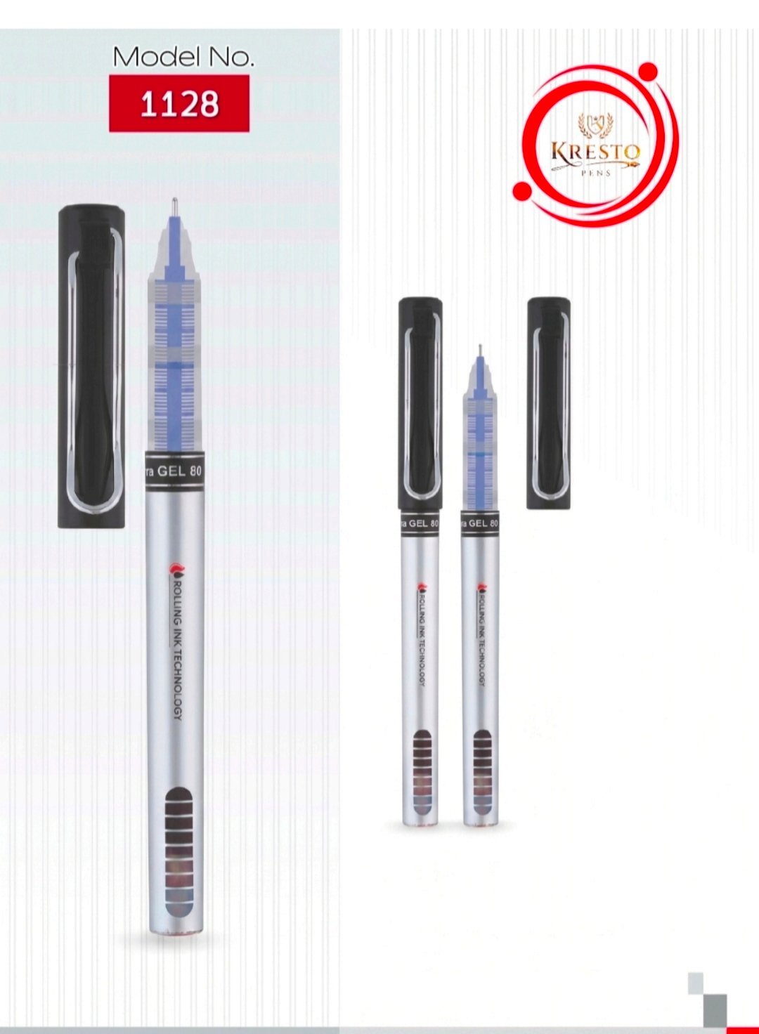 Kresto Plastic Pen — model number printed on the pen