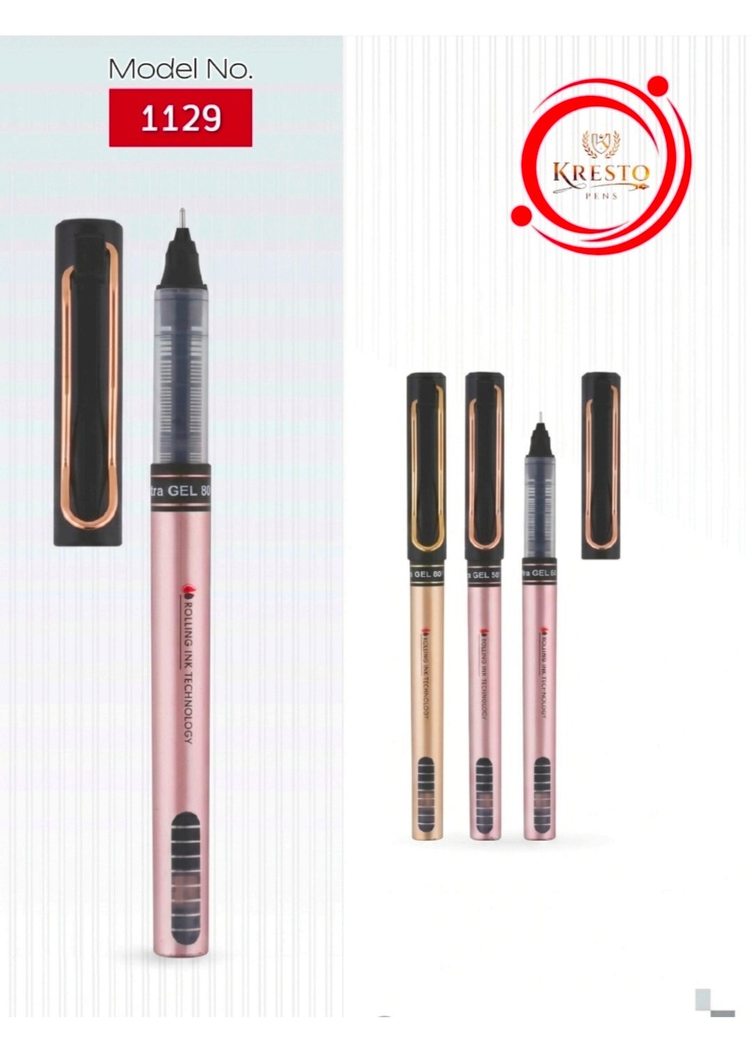 Kresto Plastic Pen — model number printed on the pen