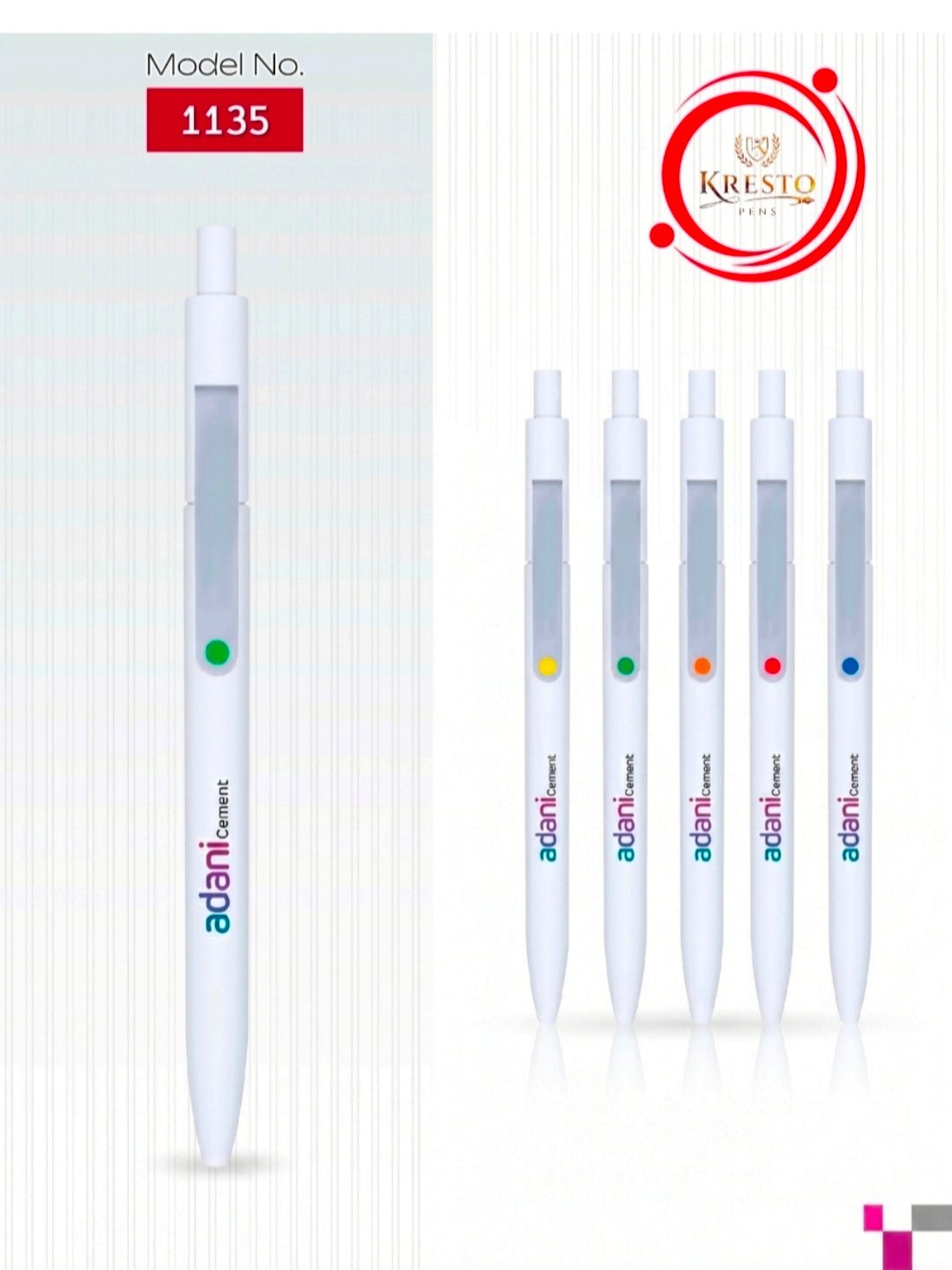 Kresto Plastic Pen — model number printed on the pen