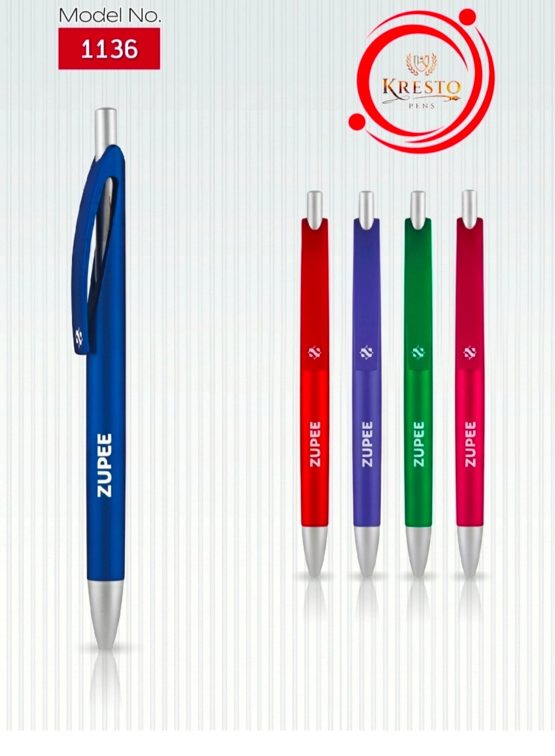 Kresto Plastic Pen — model number printed on the pen