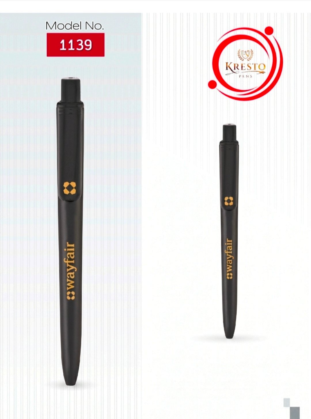 Kresto Plastic Pen — model number printed on the pen