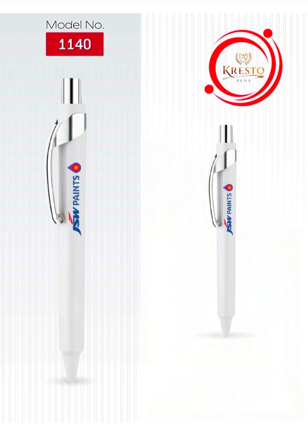 Kresto Plastic Pen — model number printed on the pen