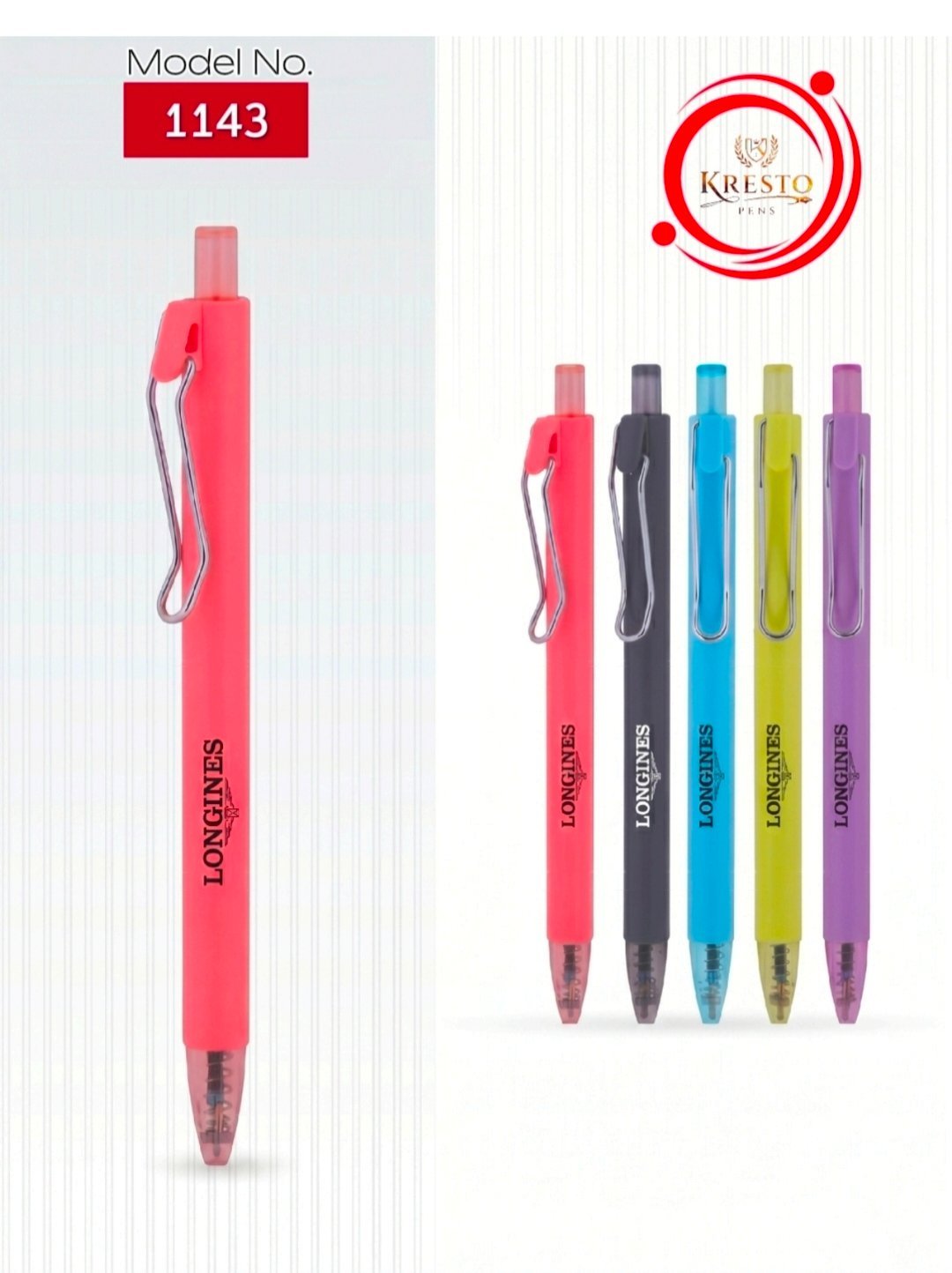 Kresto Plastic Pen — model number printed on the pen