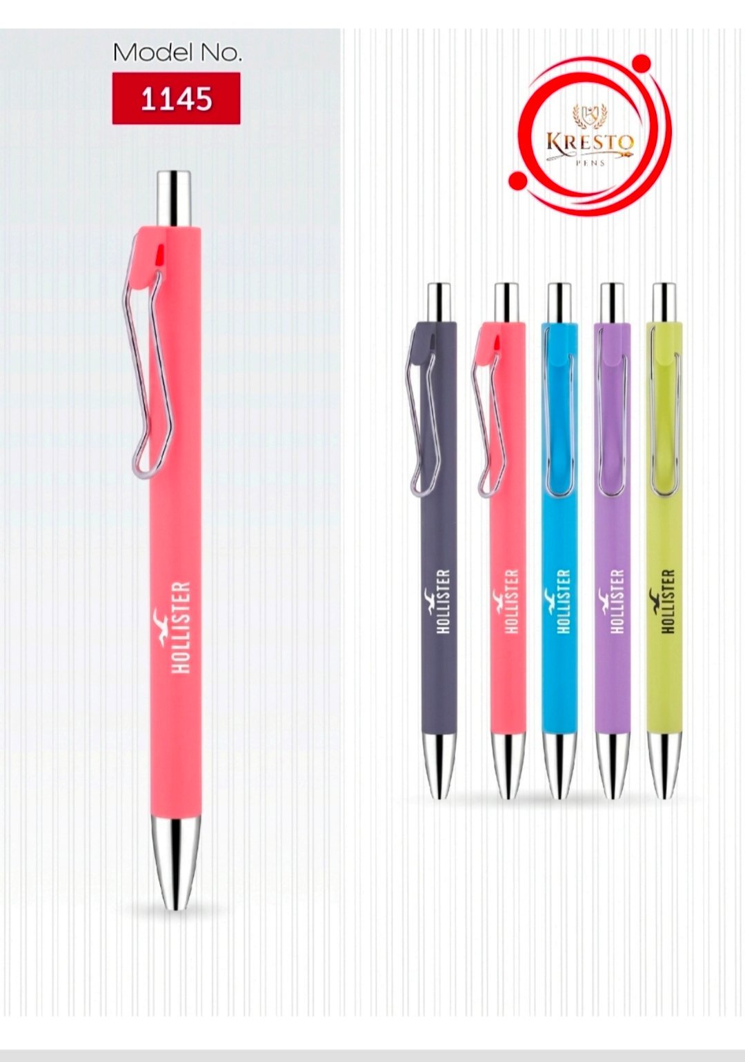 Kresto Plastic Pen — model number printed on the pen