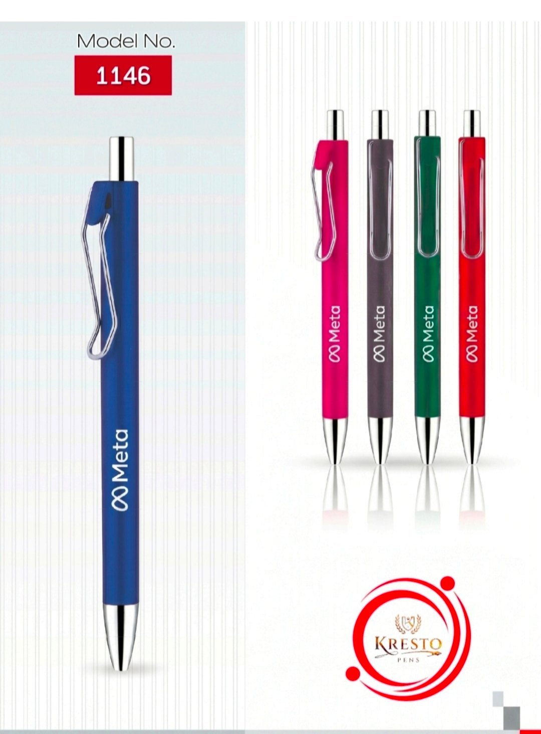 Kresto Plastic Pen — model number printed on the pen