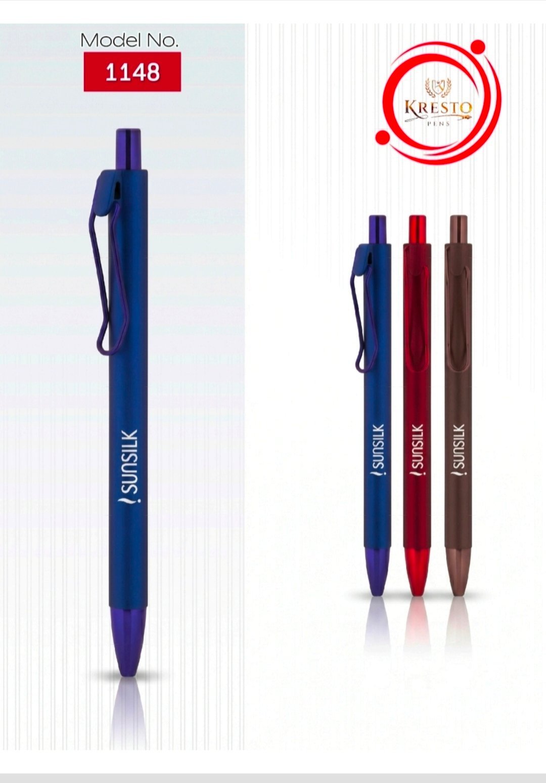 Kresto Plastic Pen — model number printed on the pen