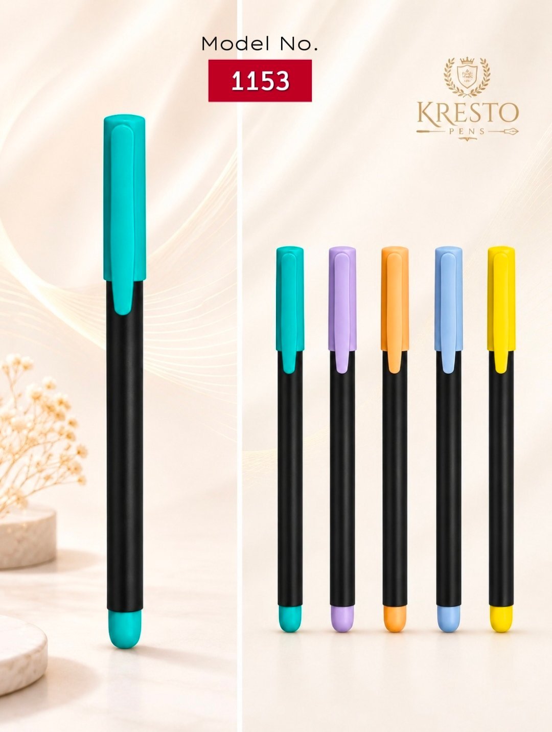 Kresto Plastic Pen — model number printed on the pen