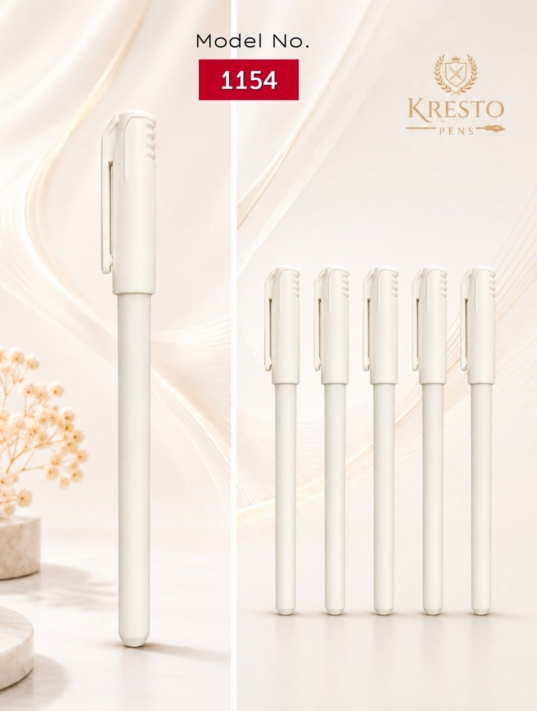 Kresto Plastic Pen — model number printed on the pen