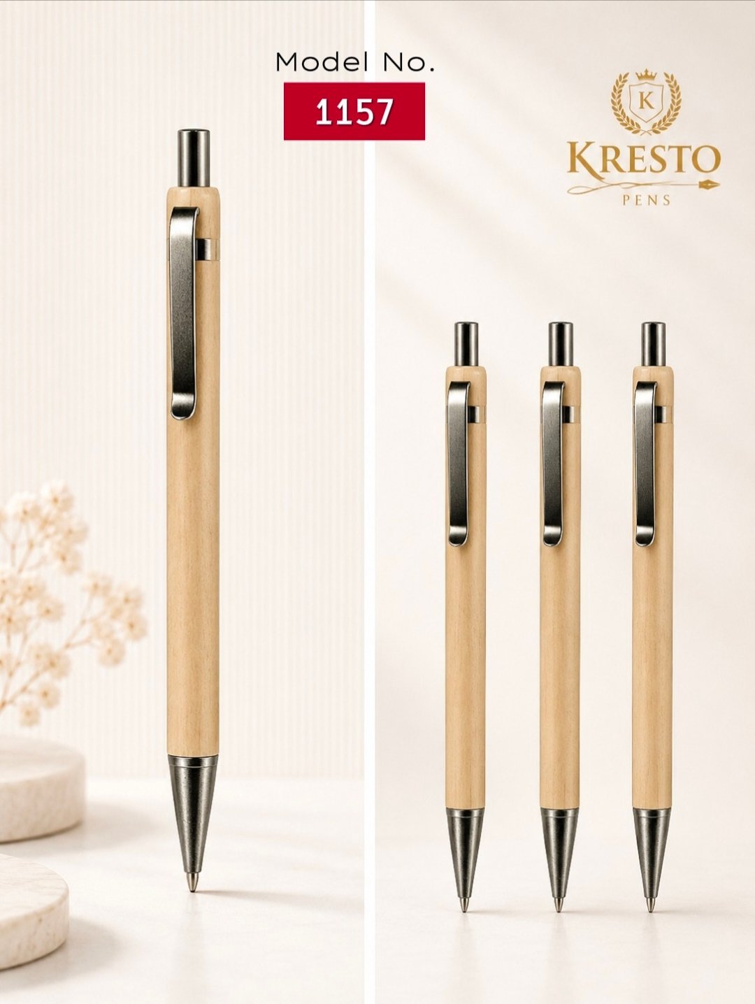 Kresto Plastic Pen — model number printed on the pen