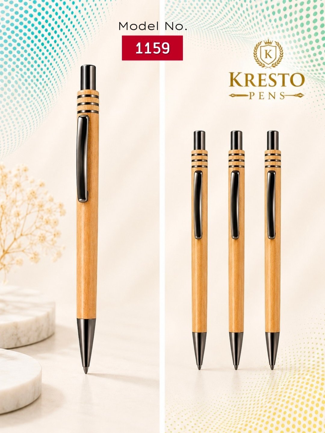 Kresto Plastic Pen — model number printed on the pen