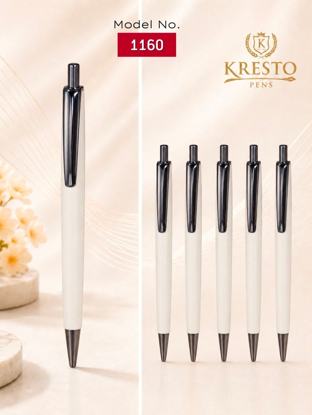 Kresto Plastic Pen — model number printed on the pen
