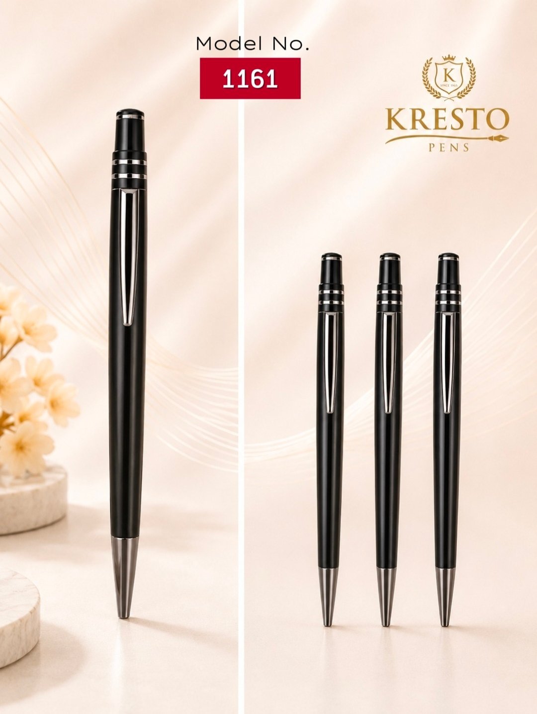 Kresto Plastic Pen — model number printed on the pen