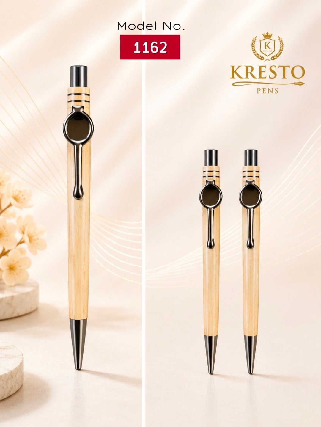 Kresto Plastic Pen — model number printed on the pen