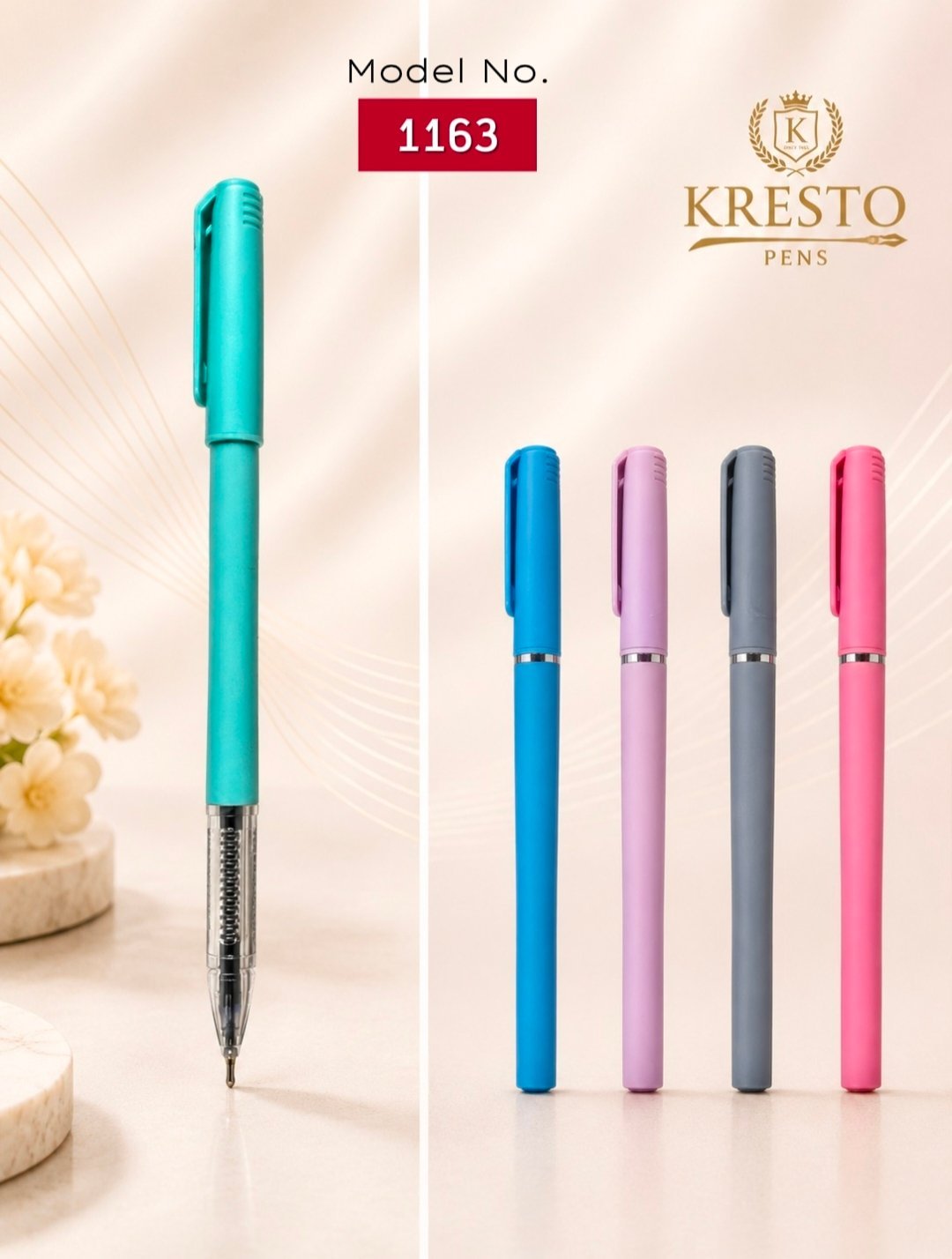 Kresto Plastic Pen — model number printed on the pen