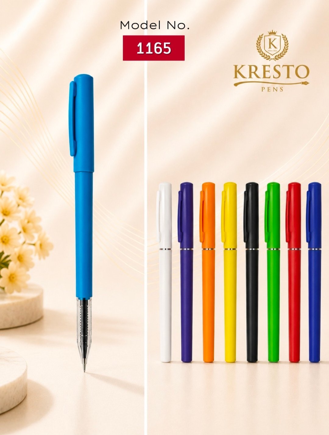 Kresto Plastic Pen — model number printed on the pen
