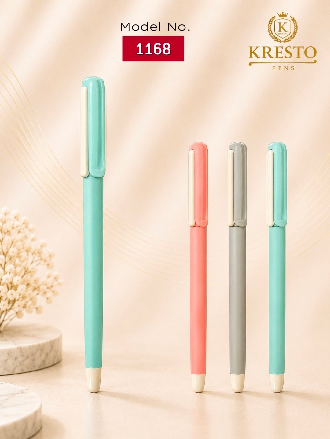 Kresto Plastic Pen — model number printed on the pen