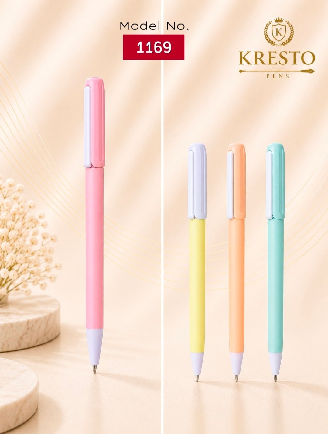 Kresto Plastic Pen — model number printed on the pen